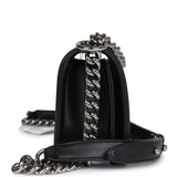 Chanel Small Boy Bag Black Lambskin Ruthenium Hardware