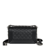 Chanel Small Boy Bag Black Lambskin Ruthenium Hardware