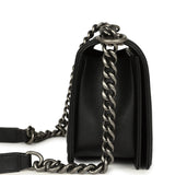 Chanel Medium Boy Bag Black Caviar Aged Ruthenium Hardware