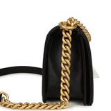 Chanel Medium Boy Bag Black Caviar Antique Gold Hardware