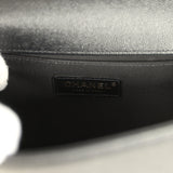 Chanel Medium Boy Bag Black Caviar Antique Gold Hardware