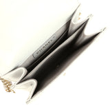 Pre-owned Chanel North South Boy Bag Light Grey Iridescent Calfskin Light Gold Hardware