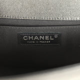 Pre-owned Chanel Medium Boy Bag Black Caviar Aged Ruthenium Hardware