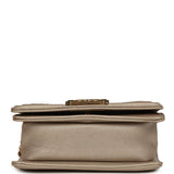Pre-owned Chanel Mini "Scales" Boy Bag Light Gold Calfskin Antique Gold Hardware - Thumbnail View 7