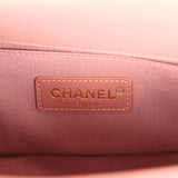 Chanel Small Boy Bag Pink Iridescent Lambskin Antique Gold Hardware - Thumbnail View 9