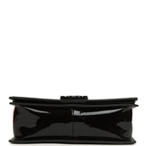 Pre-owned Chanel Medium Boy Bag Black Patent Silver Hardware - Thumbnail View 6