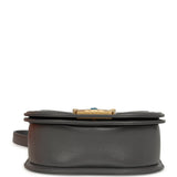 Chanel Small Boy Messenger Bag Dark Grey Shiny Caviar Antique Gold Hardware - Thumbnail View 6
