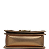 Pre-owned Chanel Small Boy Bag Metallic Gold Python Antique Gold Hardware - Thumbnail View 6