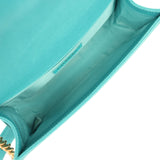 Pre-owned Chanel Medium Boy Bag Turquoise Shiny Caviar Antique Gold Hardware - Thumbnail View 8