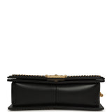 Chanel Medium Top Handle Braided Boy Bag Black Shiny Lambskin Antique Gold Hardware - Thumbnail View 6