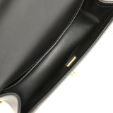 Chanel Medium Top Handle Braided Boy Bag Black Shiny Lambskin Antique Gold Hardware - Thumbnail View 8