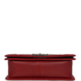 Chanel Medium Boy Bag Dark Red Shiny Caviar Aged Ruthenium Hardware - Thumbnail View 6
