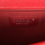 Chanel Medium Boy Bag Dark Red Shiny Caviar Aged Ruthenium Hardware - Thumbnail View 9