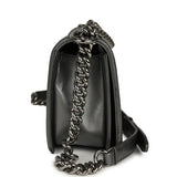 Pre-owned Chanel Medium Boy Bag Silver Python Ruthenium Hardware - Thumbnail View 3