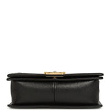 Pre-owned Chanel Medium Chevron Boy Bag Black Caviar Antique Gold Hardware - Thumbnail View 6