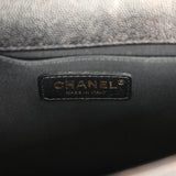 Pre-owned Chanel Medium Chevron Boy Bag Black Caviar Antique Gold Hardware - Thumbnail View 9