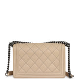 Pre-owned Chanel Medium "Wild Stitch" Boy Bag Beige Aged Calfskin Aged Ruthenium Hardware - Thumbnail View 4
