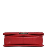 Pre-owned Chanel Medium Boy Bag Red Caviar Gold Hardware - Thumbnail View 6