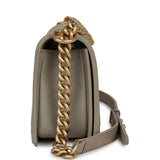 Pre-owned Chanel Medium Boy Bag Grey Caviar Antique Gold Hardware - Thumbnail View 3
