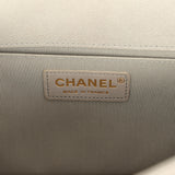 Pre-owned Chanel Medium Boy Bag Grey Caviar Antique Gold Hardware - Thumbnail View 9