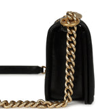 Pre-owned Chanel Medium Boy Bag Black Aged Calfskin Antique Gold Hardware - Thumbnail View 3