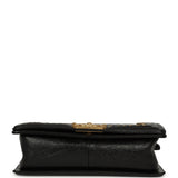 Pre-owned Chanel Medium Boy Bag Black Aged Calfskin Antique Gold Hardware - Thumbnail View 6