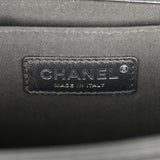 Pre-owned Chanel Medium Iridescent Chevron Boy Bag Black, Multicolored Calfskin Black Hardware - Thumbnail View 9