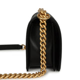 Pre-owned Chanel Medium Boy Bag Black Caviar Antique Gold Hardware - Thumbnail View 3