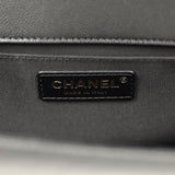 Pre-owned Chanel Medium Boy Bag Black Caviar Antique Gold Hardware - Thumbnail View 9