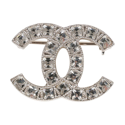 Chanel Crystal CC Brooch