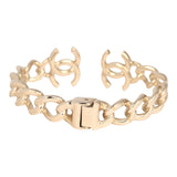 Chanel Chain CC Cuff Bracelet Light Gold - Thumbnail View 3