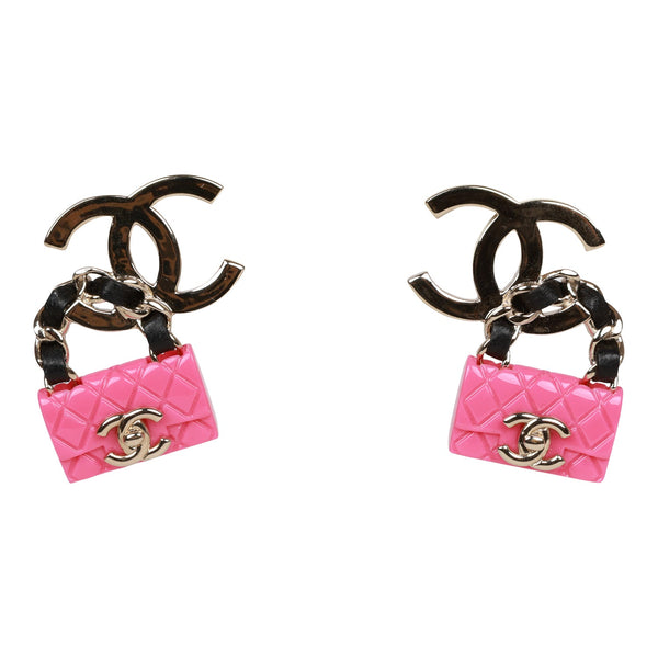 Chanel Resin Drop Clip Earrings - 4 For Sale on 1stDibs