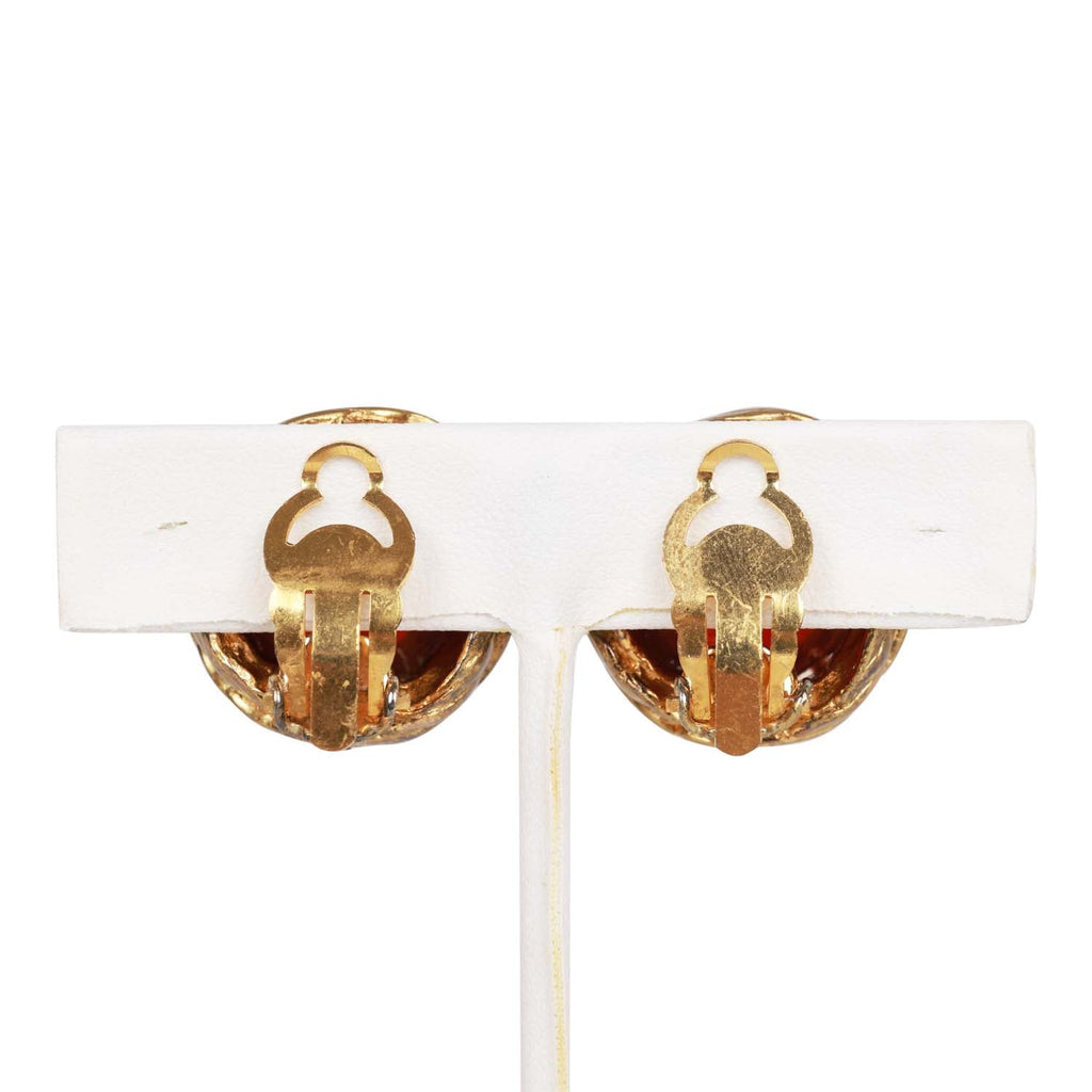 CHANEL 1994 Quilted CC Button Earrings Gold Small – AMORE Vintage Tokyo