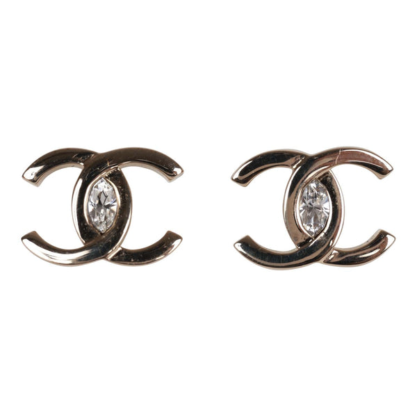 CHANEL crystal cc twist silver earrings for Sale in Natick, MA