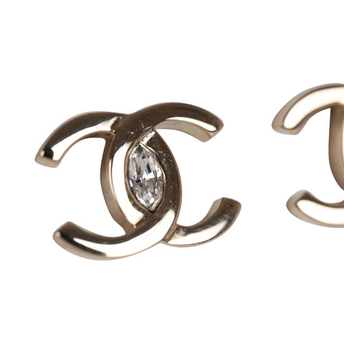 Pre-owned Chanel Classic "CC" Faux Crystal Earrings
