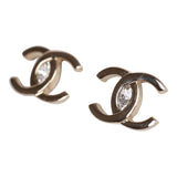Pre-owned Chanel Classic "CC" Faux Crystal Earrings