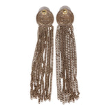 Chanel "CC" Light Gold Dusters Earrings