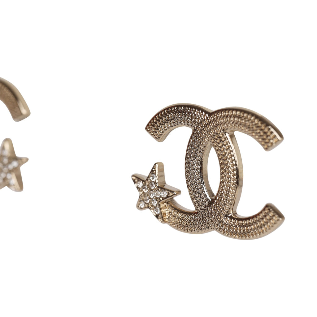Chanel stud earrings gold Clearance