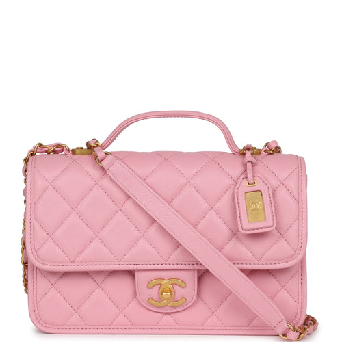 Chanel Multicolor Tweed School Memory Top Handle Flap Bag Small