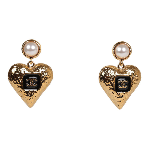 chanel gold earrings stud set