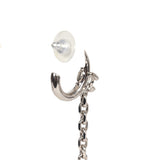 Chanel Hoop CC Chain Cuff Single Earring Silver Hardware