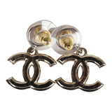Chanel Small Enamel CC Dangle Earrings Light Pink Faux Pearl/Light Gold Tone Hardware