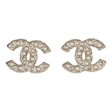 Chanel Small CC Pearl Studded Earrings Faux Pearls & Light Gold Tone Hardware