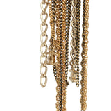 Pre-owned Chanel Lion Head Tassel Earrings Faux Pearl and Antique Gold Tone Hardware