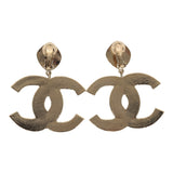 Chanel Large "Along the Nile" Egypt CC Drop Dangle Clip on Earrings Gold Resin Light Gold - Thumbnail View 4