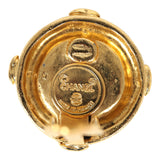 Vintage Chanel Small Round Border CC Clip On Earrings Gold Plated Hardware - Thumbnail View 5