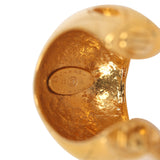 Vintage Chanel CC Quilted Hoop Clip On Earrings Gold Plated Hardware - Thumbnail View 7