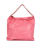 Chanel Small 22 Bag Pink Calfskin Gold Hardware