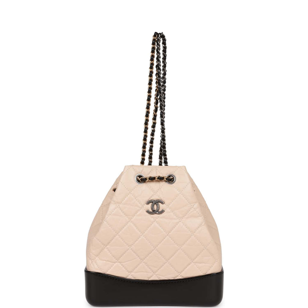 Chanel Beige Clair/Black Small Gabrielle Backpack Bag – Boutique