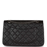 Pre-owned Chanel Lucky Charms Reissue 2.55 Flap Bag Black Aged Calfskin Ruthenium Hardware